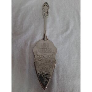 International Silver Company - Silver‎ Plated Merry Christmas - Cake Pie Server